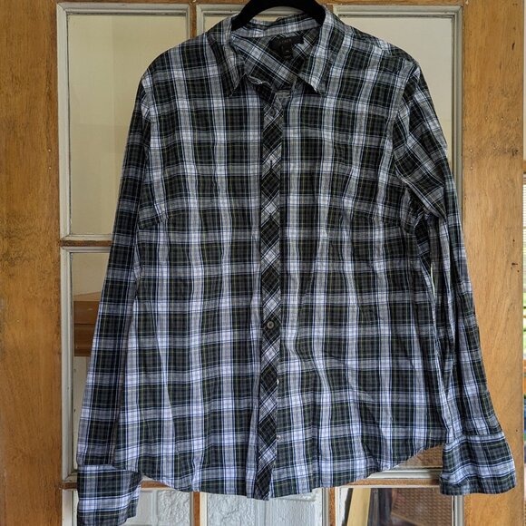 J Crew Plaid long sleeved button up shirt Size 14 - Picture 4 of 14